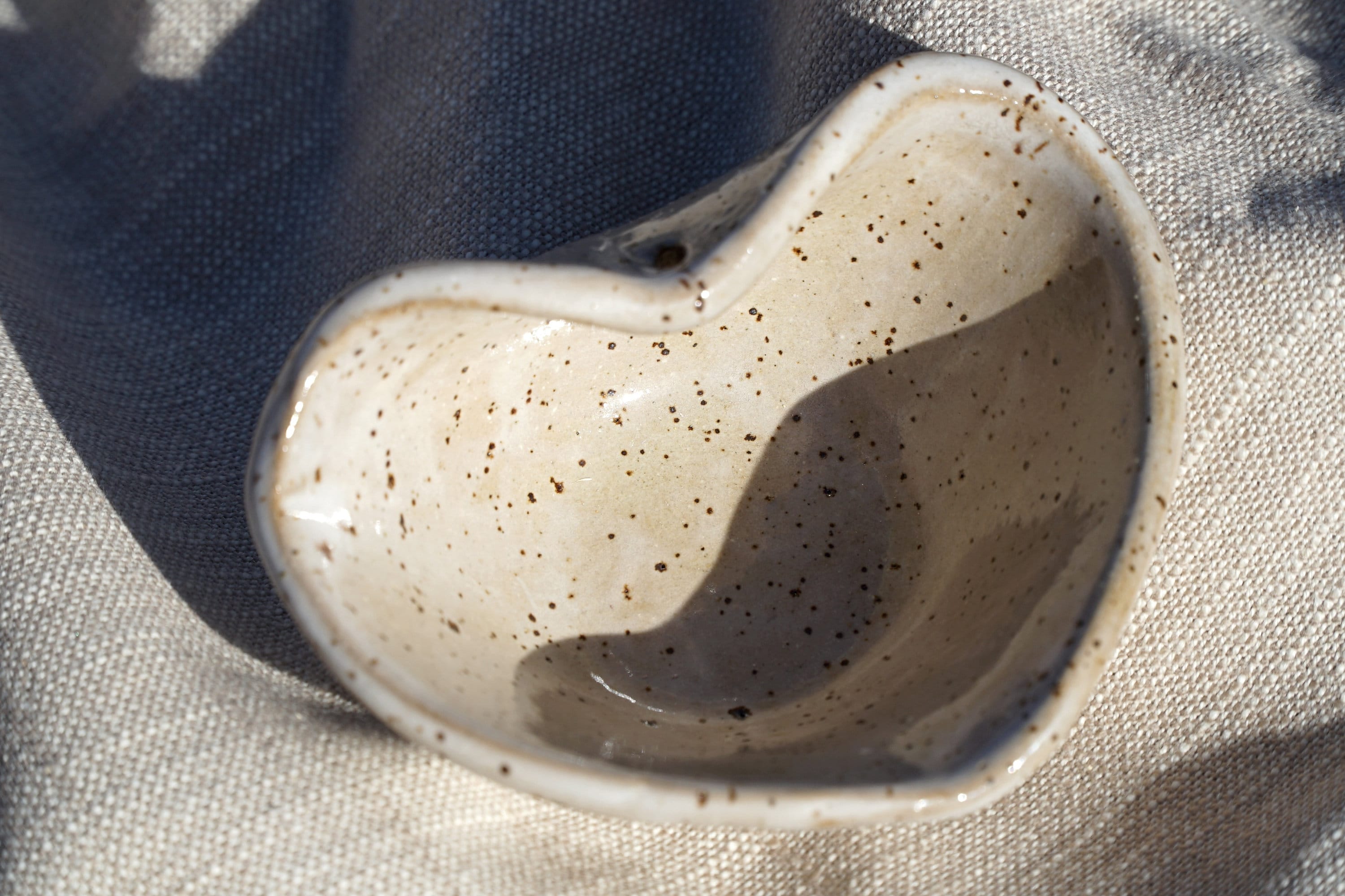 Stoneware Incense Bowl - Heart Shaped Bowl with Incense Holder - Tea Light Votive - Small Bowl - Incense Dish - White Ceramic Heart Dish